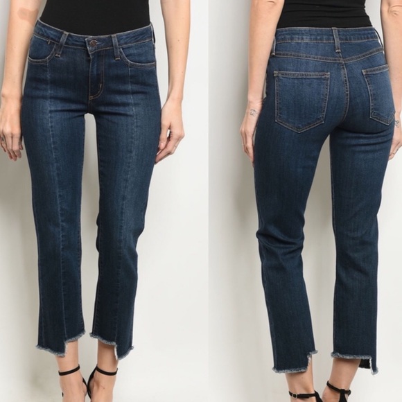 ☀️LAST2️⃣//DARK DENIM ANKLE JEANS - Picture 2 of 5